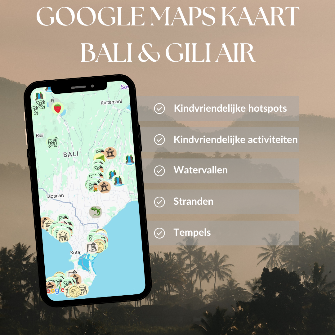 Kindvriendelijke Google Maps Kaart Bali & Gili Air π΄