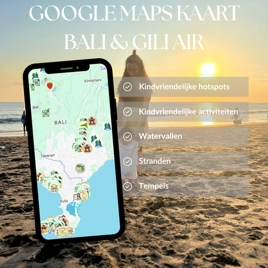 Child Friendly Google Maps Map Bali &amp; Gili Air 🌴